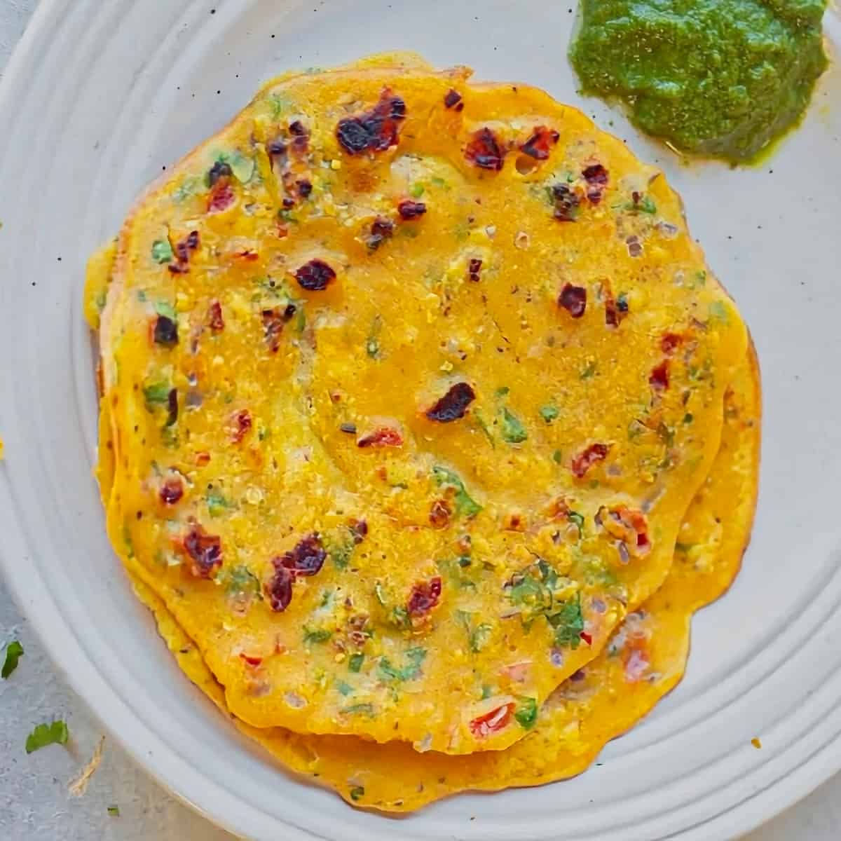 1. Besan Chilla Recipe - 10 Minute Vegetarian Indian Recipes