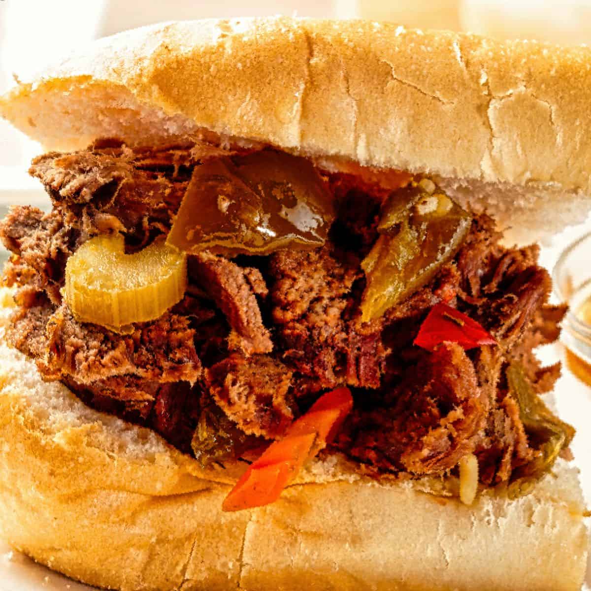 10. Slow-Cooker Tangy Italian Beef Sandwiches - Italian Beef Recipes In Crock Pot