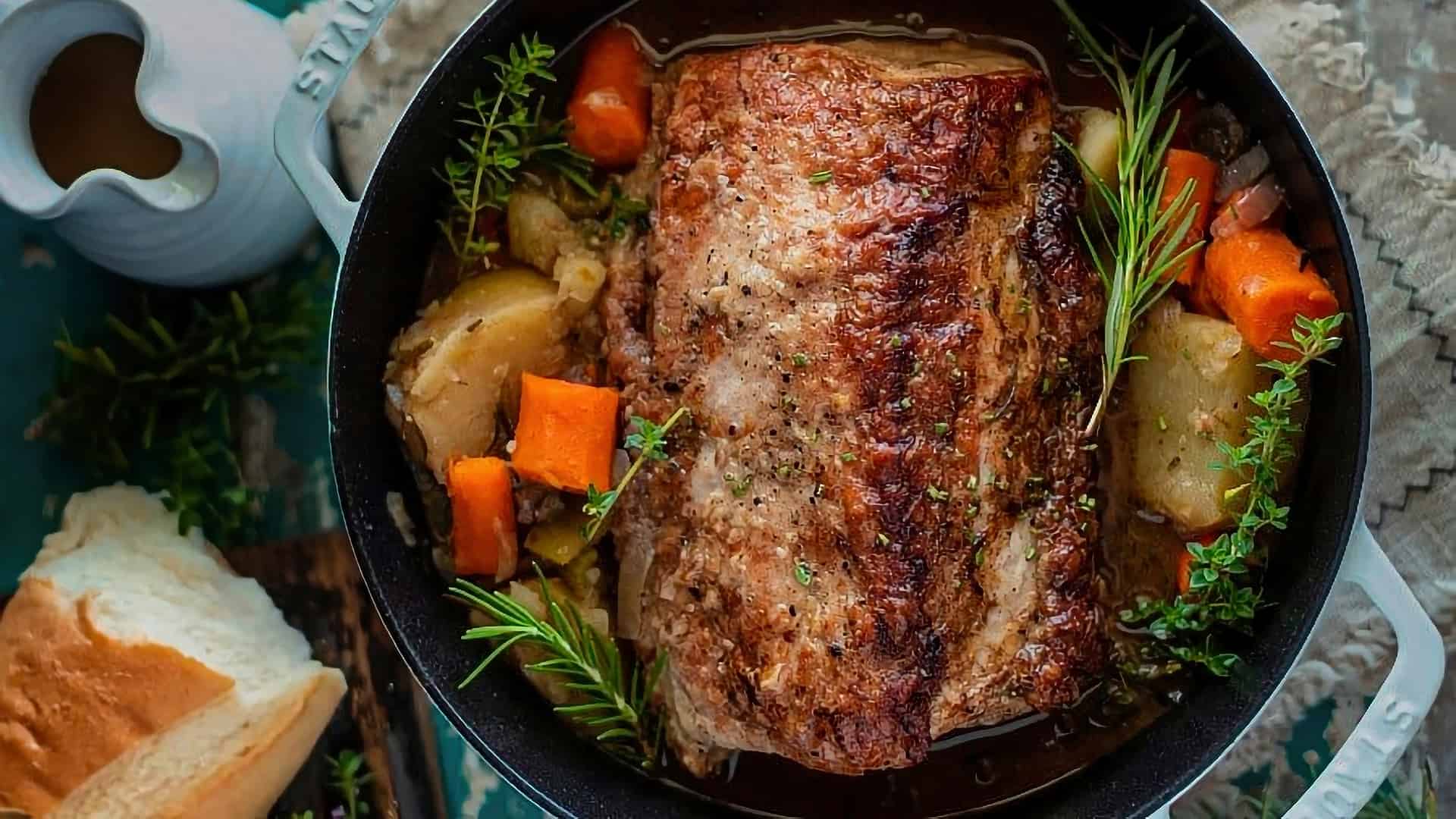 Dutch Oven Pork Roast with Gravy - The Seasoned Mom