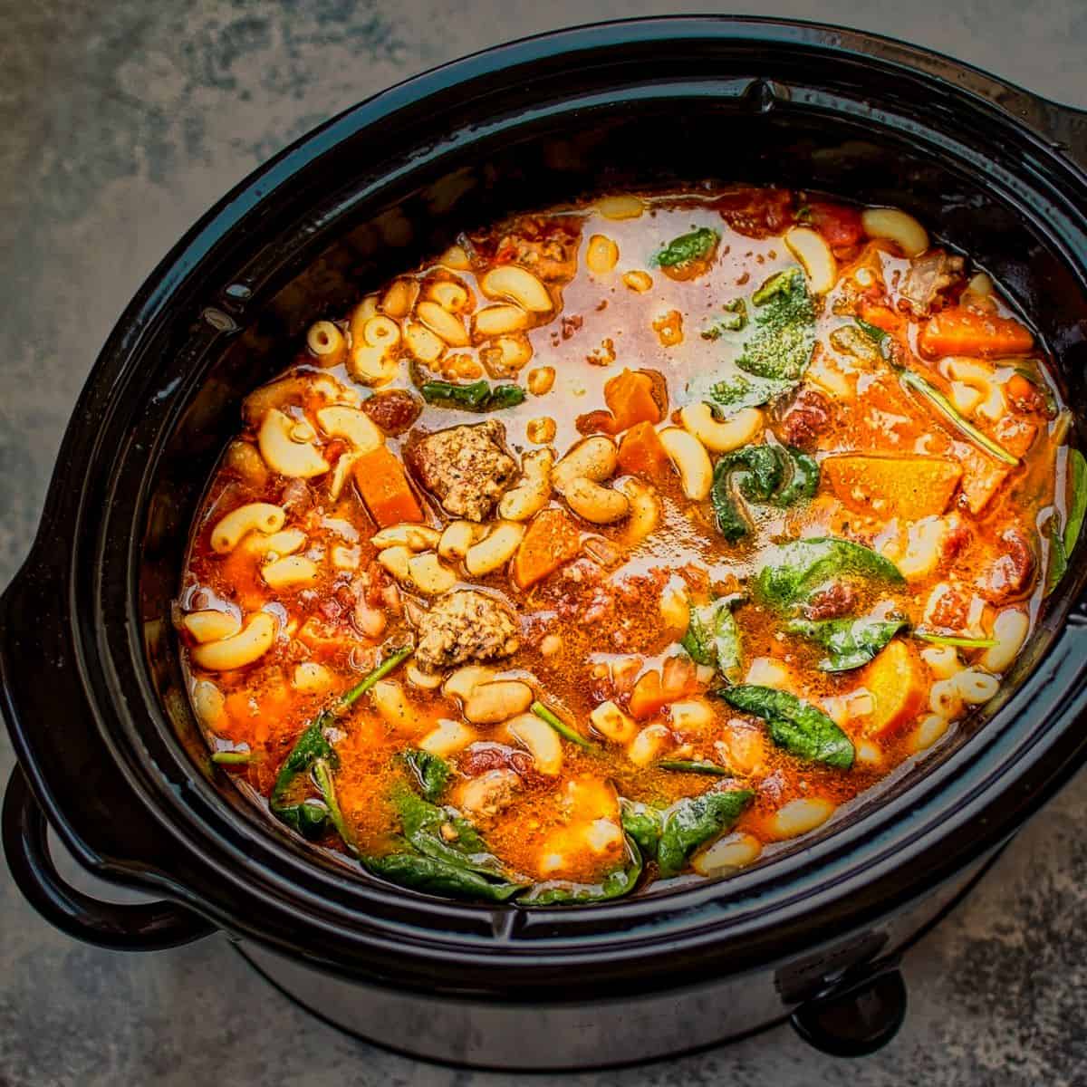 12. Crockpot Italian Sausage Soup - recipe for Italian Sausage with pasta