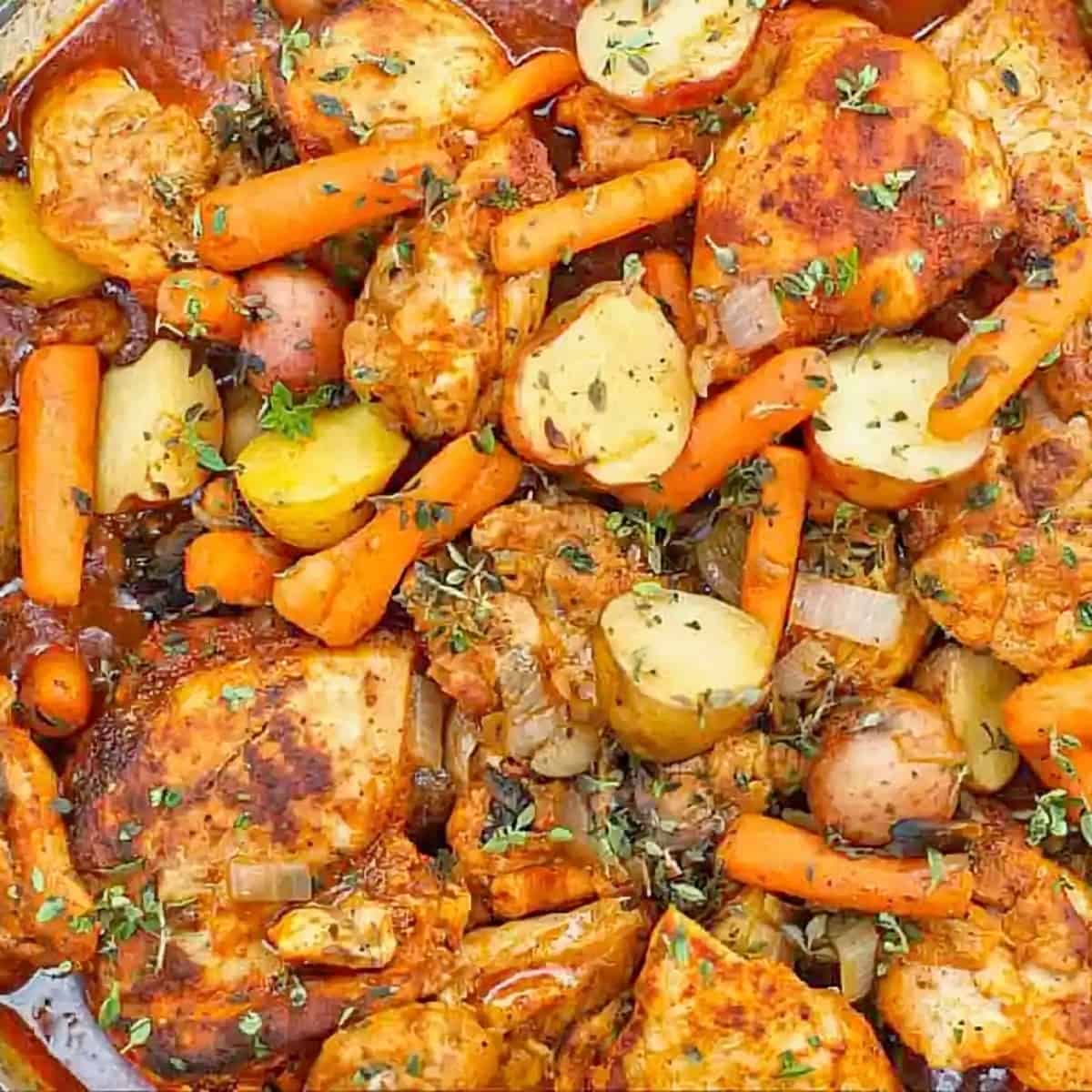 One-Pot Paprika Chicken Thighs - Dutch Oven Recipes for Chicken Thighs