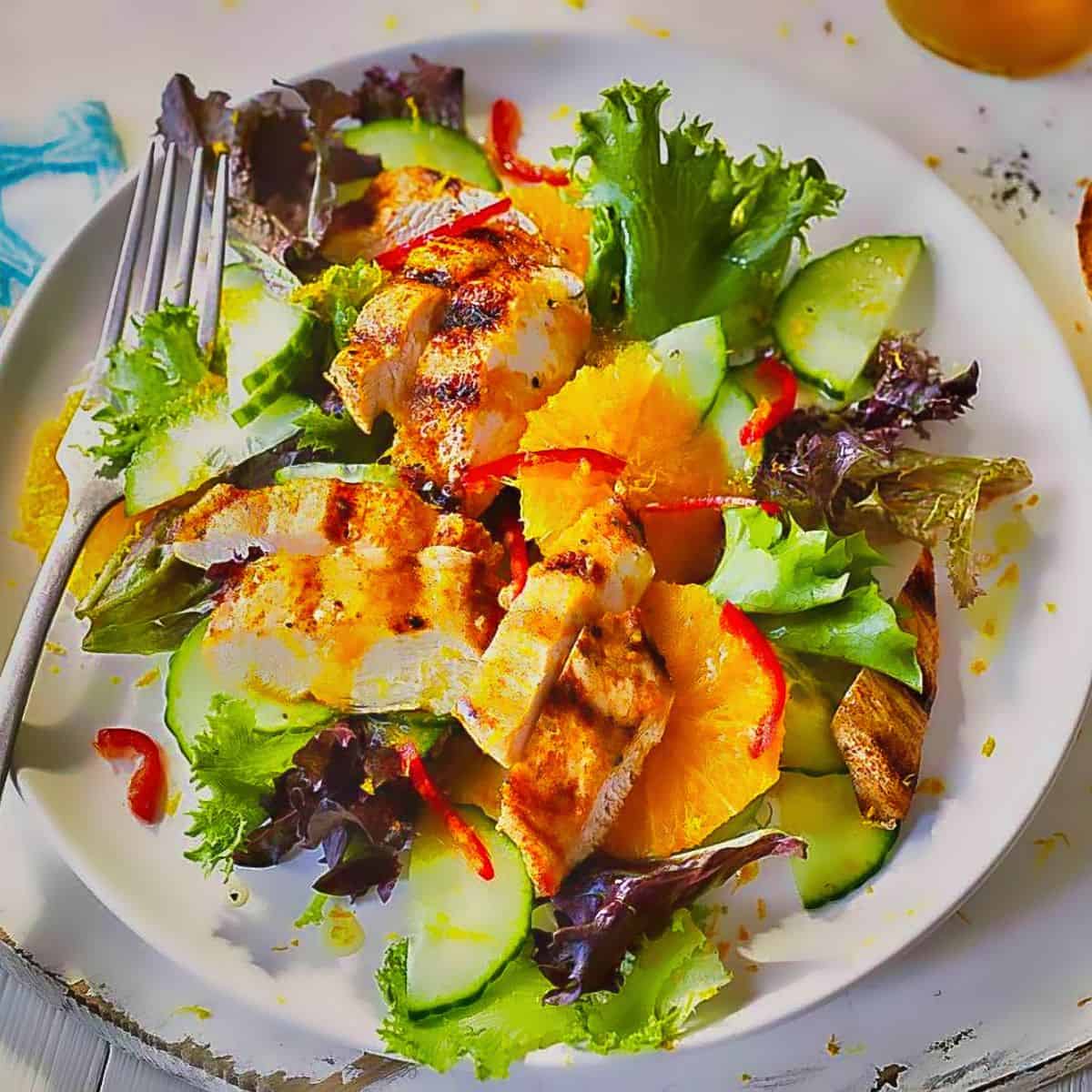 12. Spanish Chicken and Orange Salad Recipe - Spanish dish with chicken