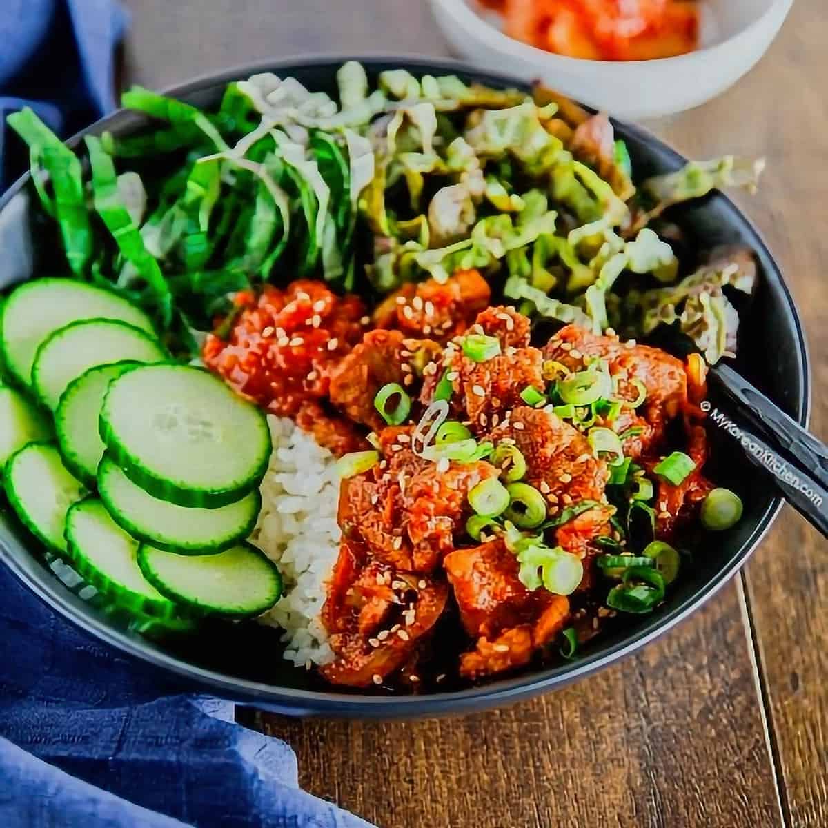 12. Spicy Pork Bulgogi Rice Bowl