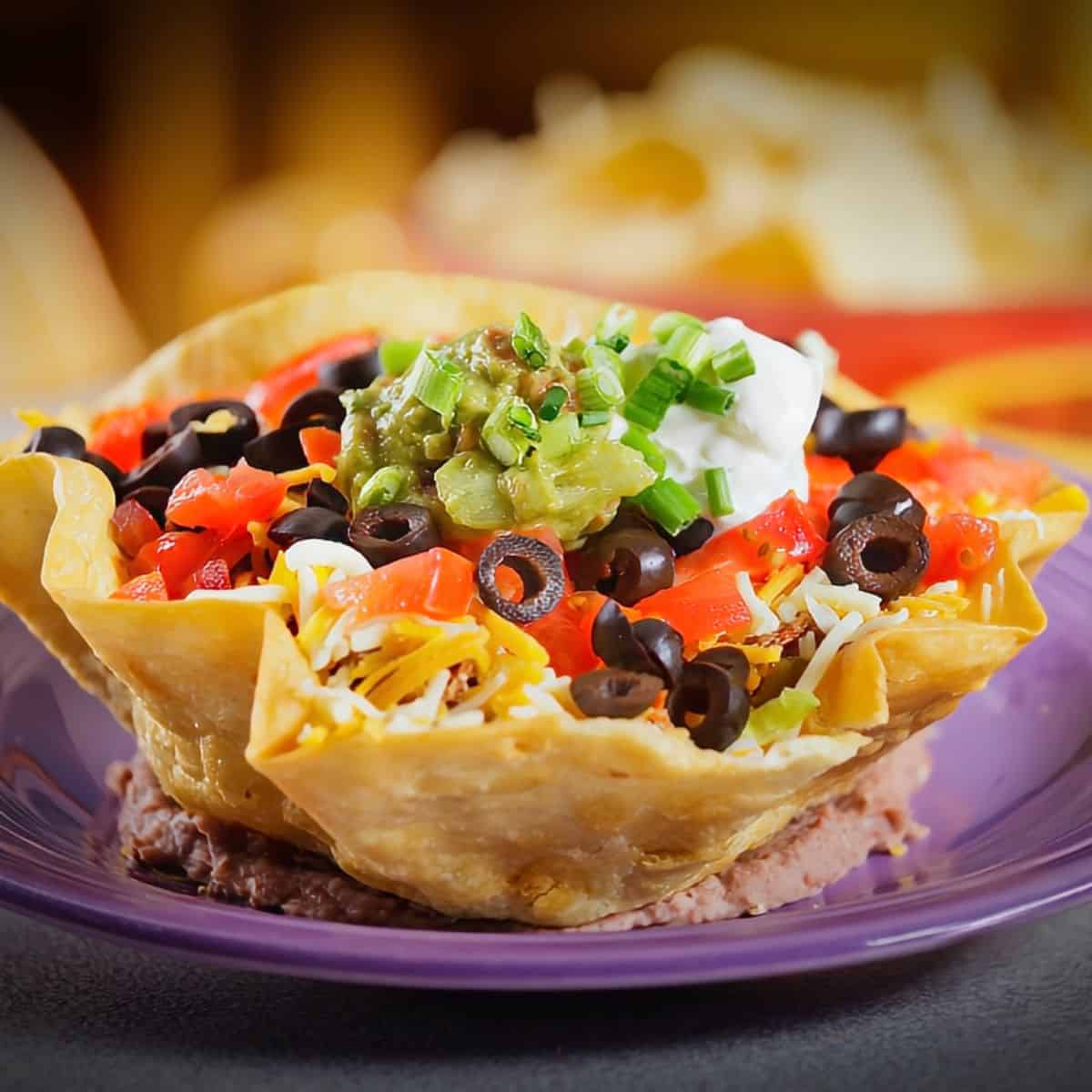 Taco Salad Bowls - Mexican air fryer recipes