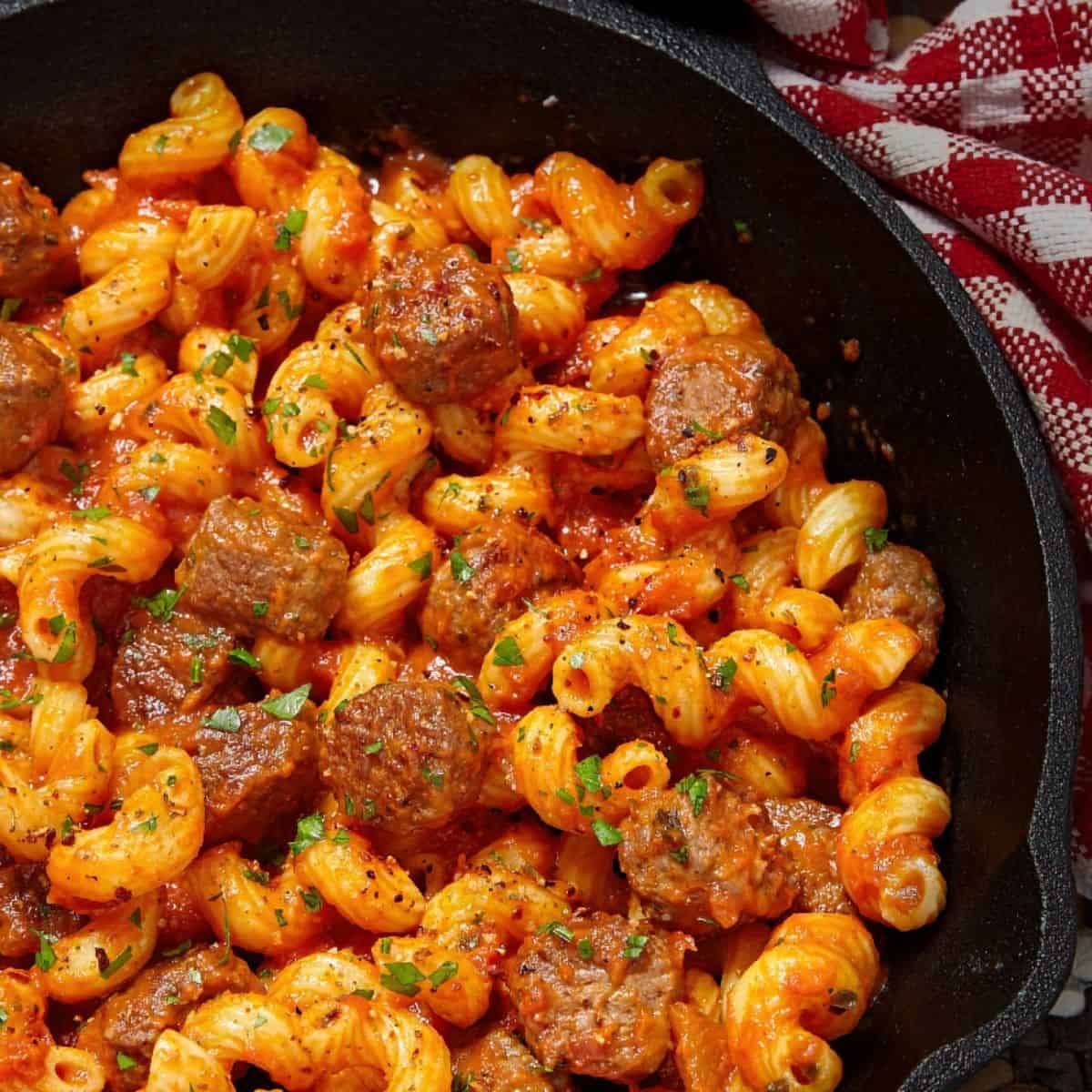 15. Skillet Pasta with Italian Sausage