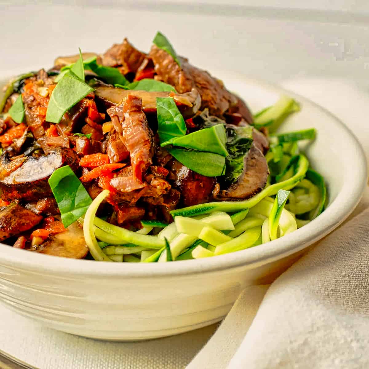 15. Slow Cooker Korean Beef Zoodles