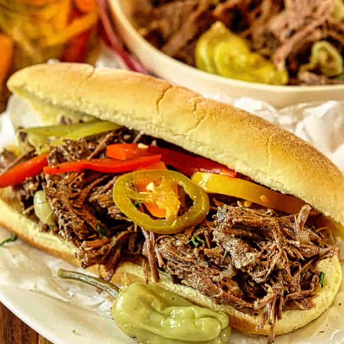 16. Crock Pot Italian Beef Sandwiches - Italian beef recipes for Crock Pot