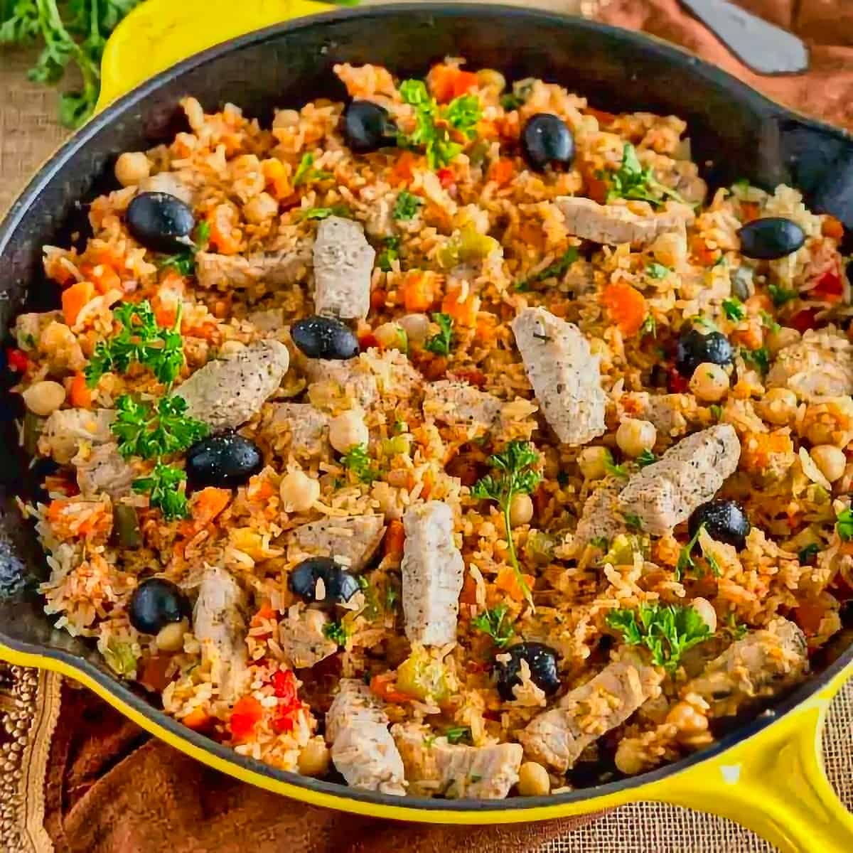 16. Mediterranean Pork and Rice from Delicious Meets Healthy