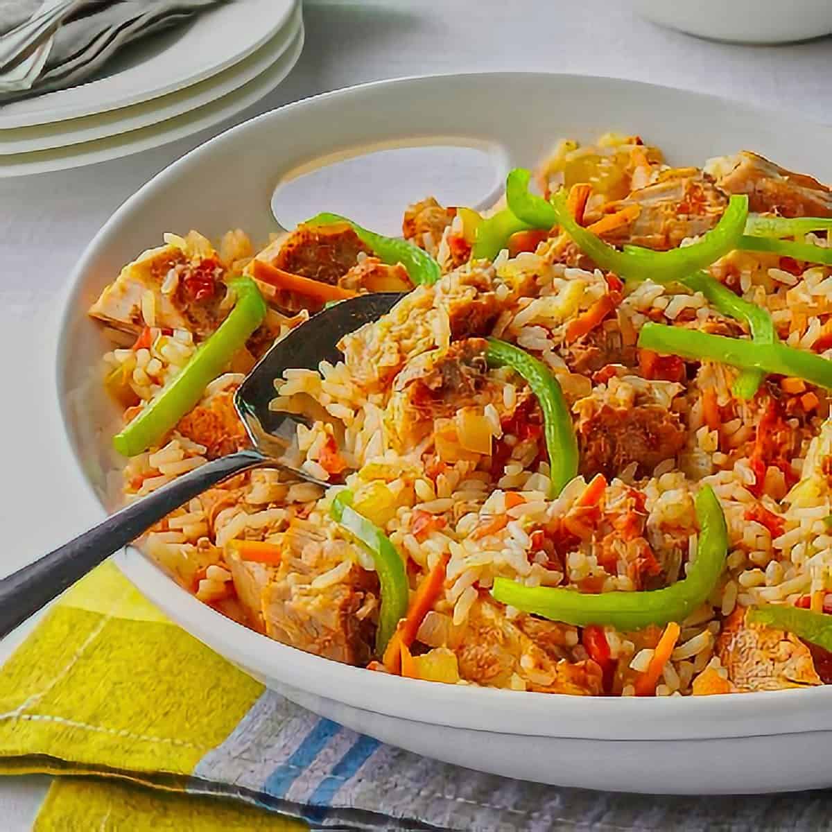 2. Cajun Pork and Rice Recipe