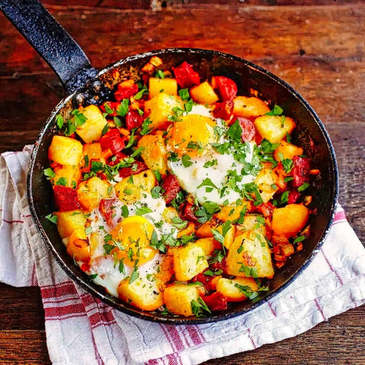 Spanish Cod & Chorizo Hash