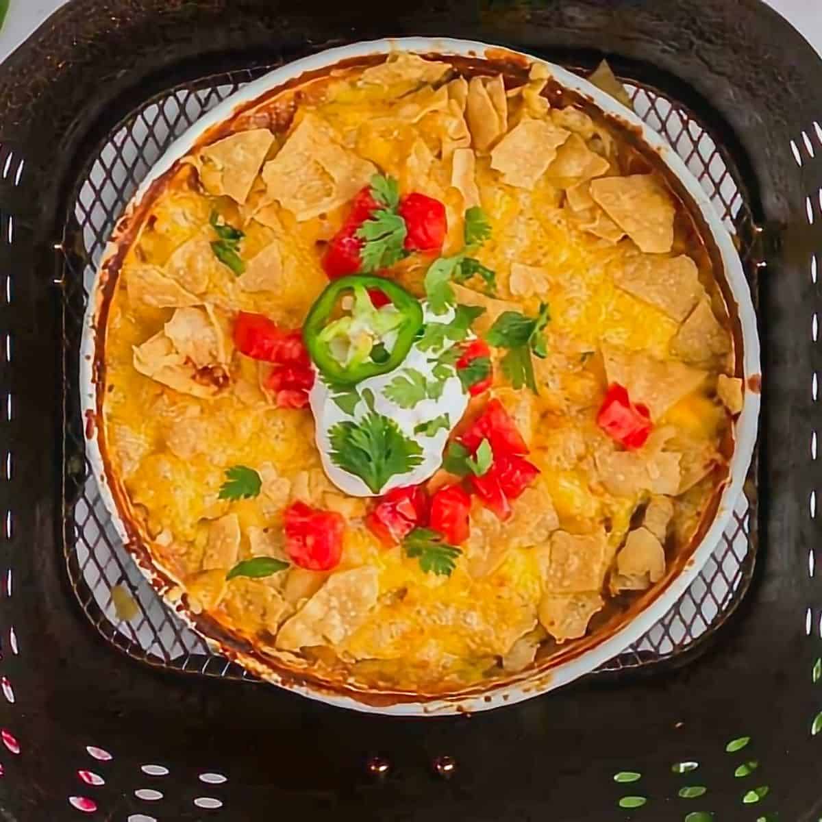 Air Fryer Mexican Chicken Casserole