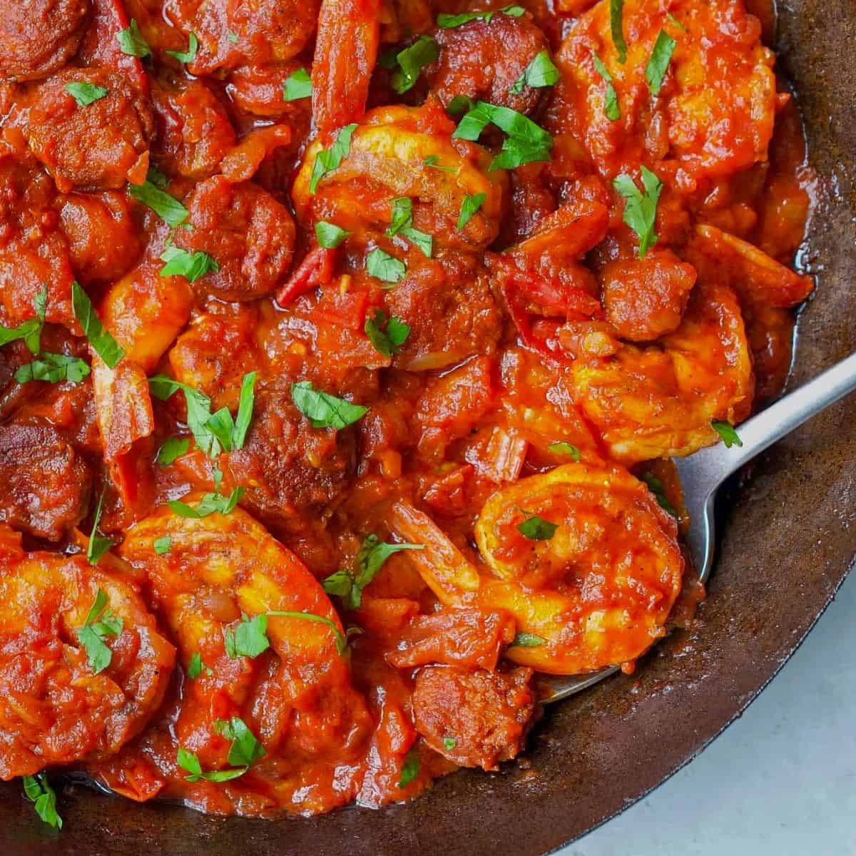 One Pan Spanish Chorizo & Shrimp