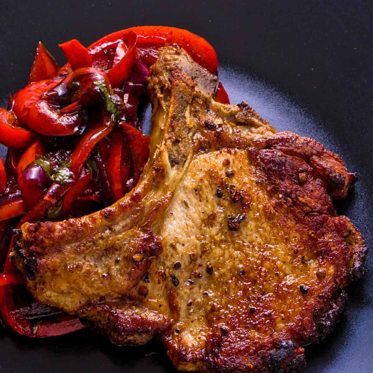 Angela Hartnett's Spanish pork chops with peppers recipe