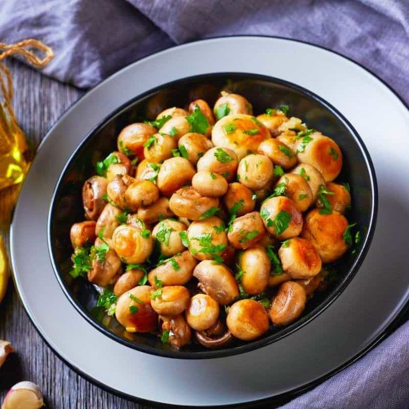 3. Champinones Al Ajillo or Spanish Garlic Mushrooms - Spanish recipes for tapas