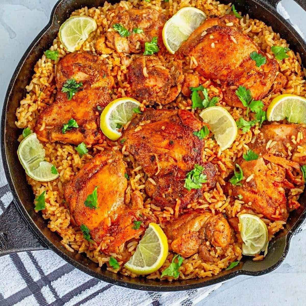 3. One Pan Spanish Chicken and Rice - Spanish recipe for chicken