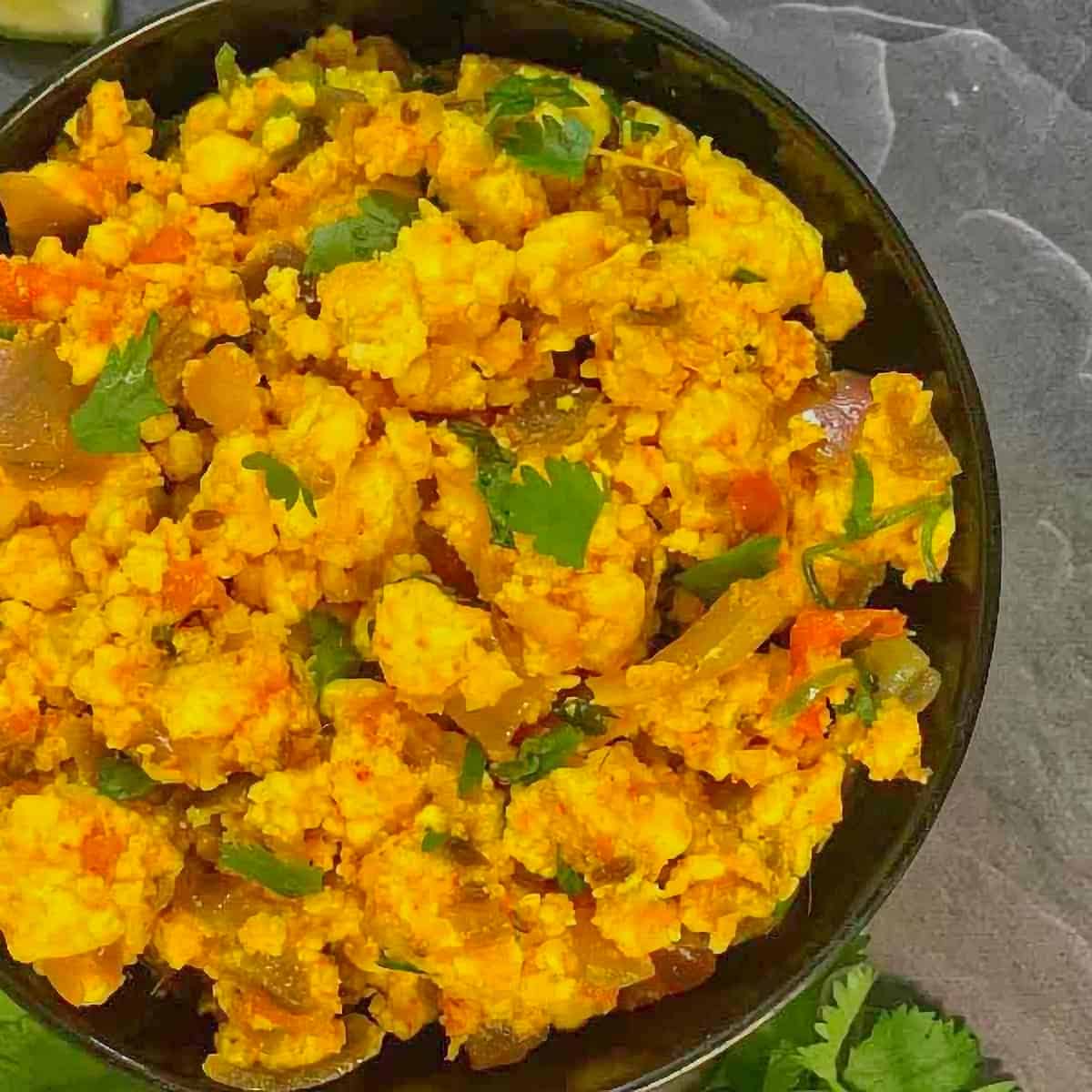 4. Dry Paneer Bhurji - 10 Minute Vegetarian Indian Recipes