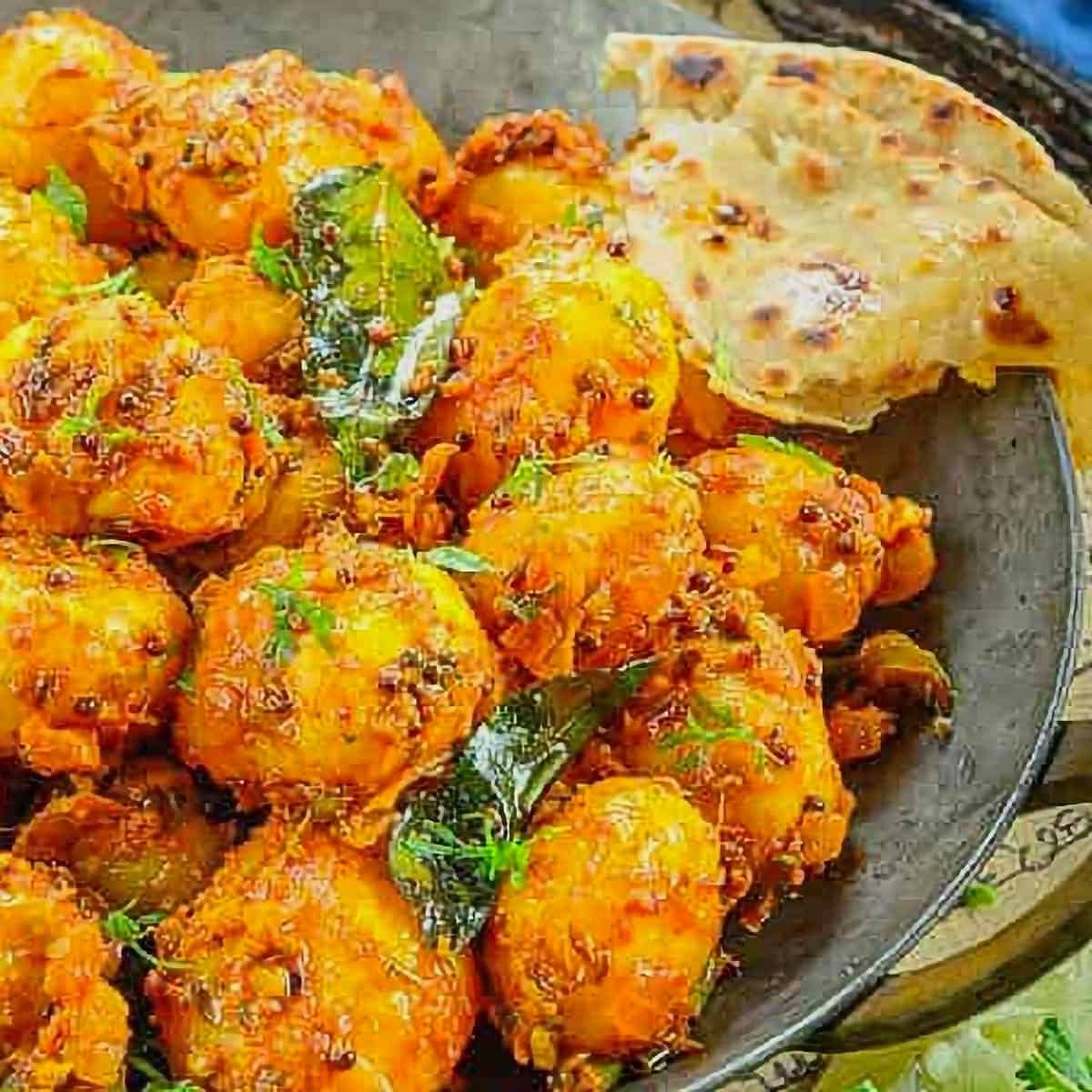 5. Bombay Potatoes (Vegan, Gluten Free) - 10 Minute Vegetarian Indian Recipes