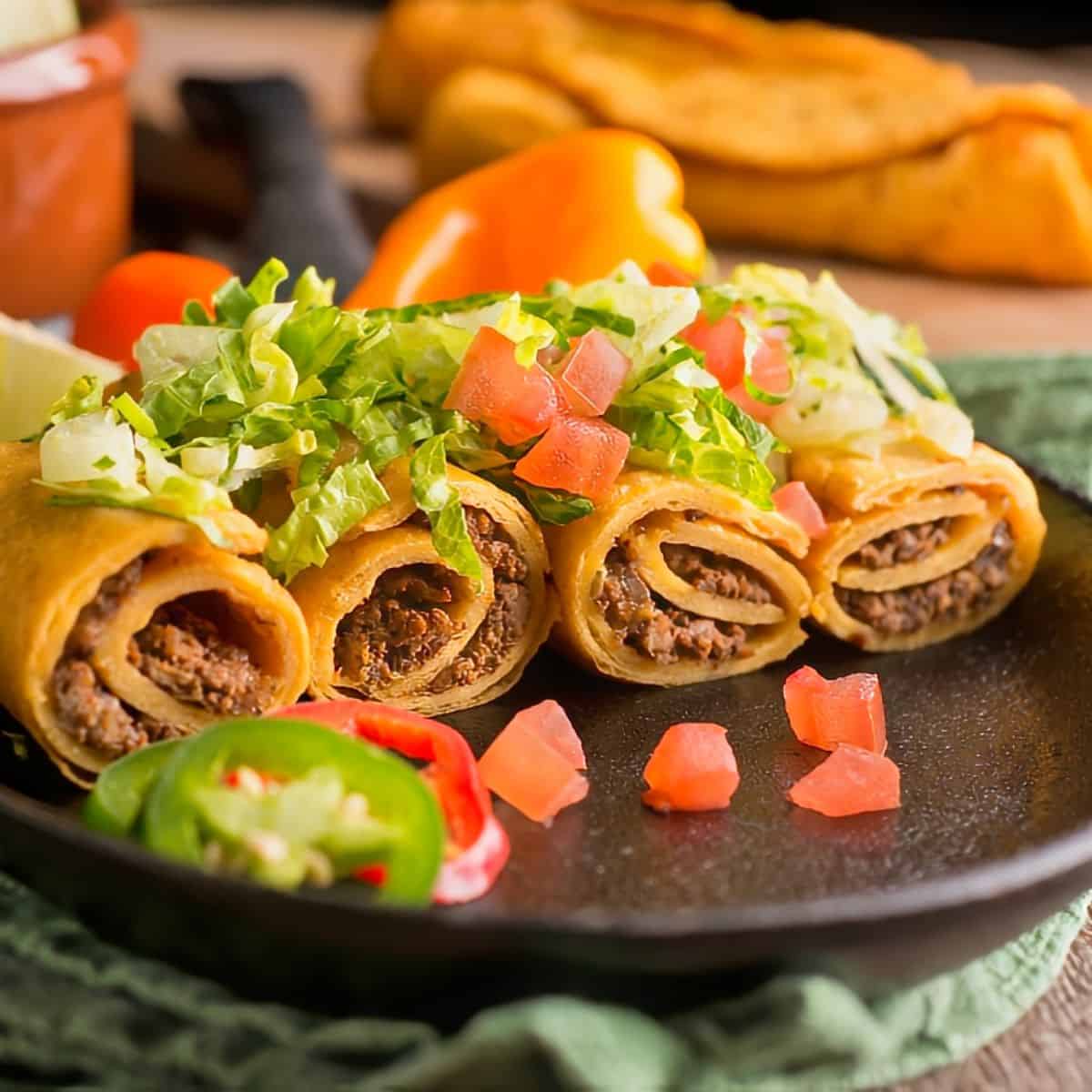 Easy Air Fryer Taquitos - air fryer Mexican recipes