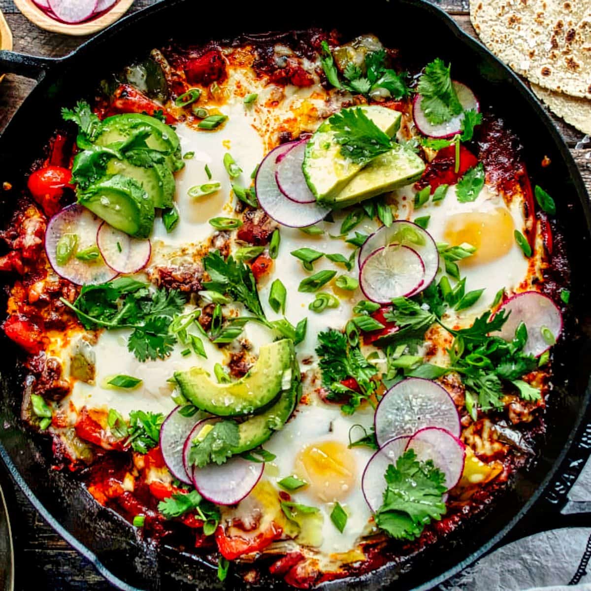 Spanish Eggs With Chorizo & Peppers