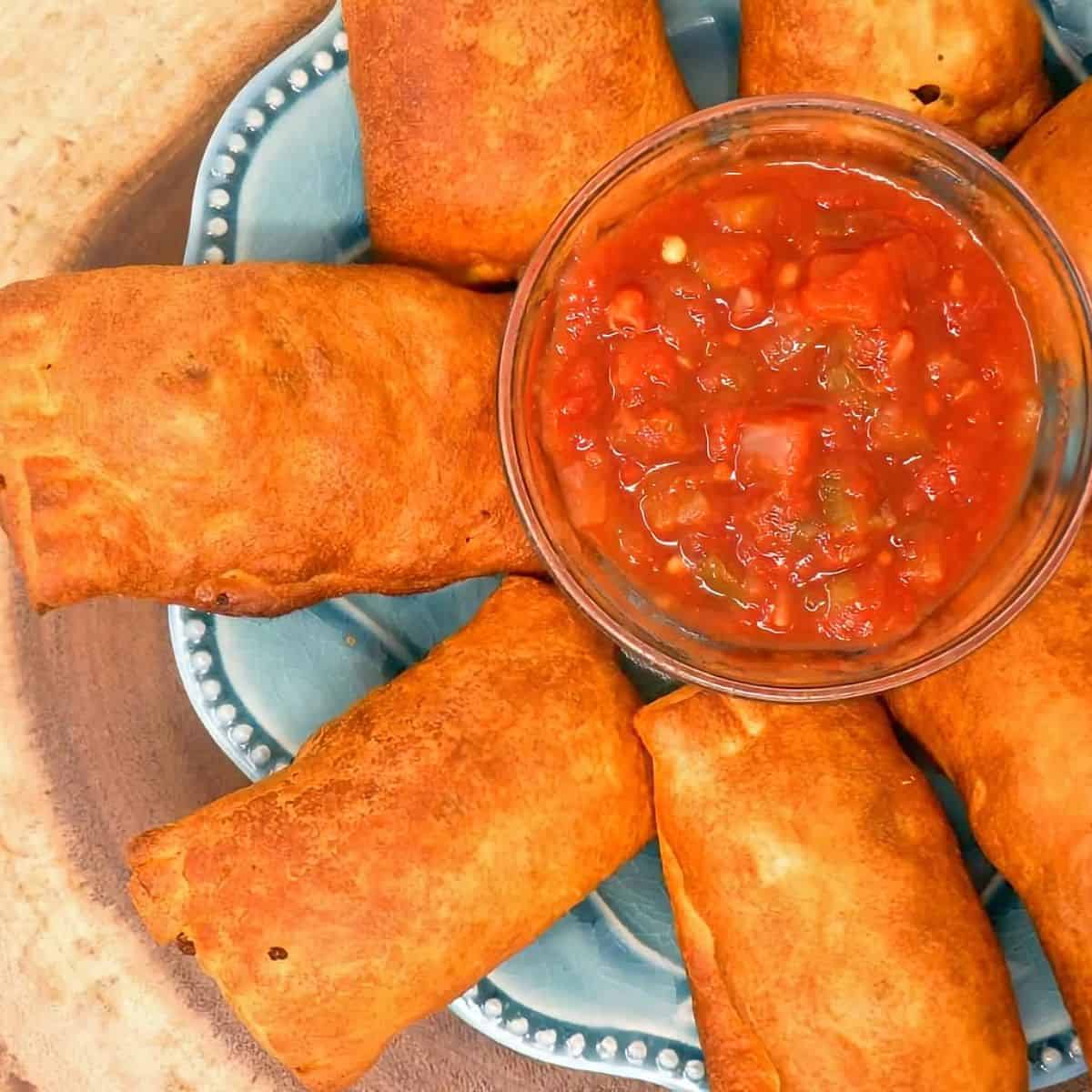 Air Fryer Cheesy Taco Crescents from Grace Like Rain Blog - air fryer Mexican recipes