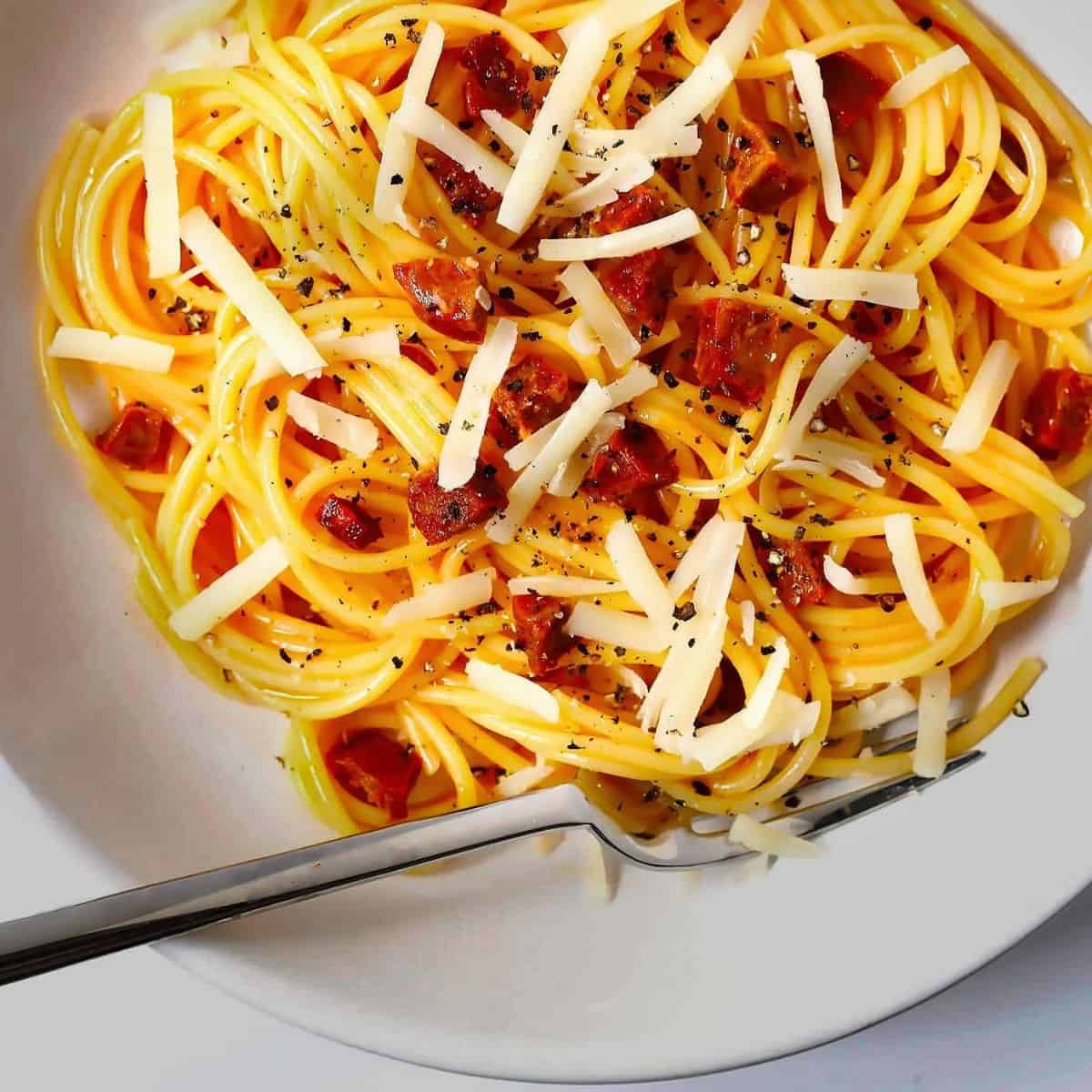 Spanish Chorizo Spaghetti Carbonara