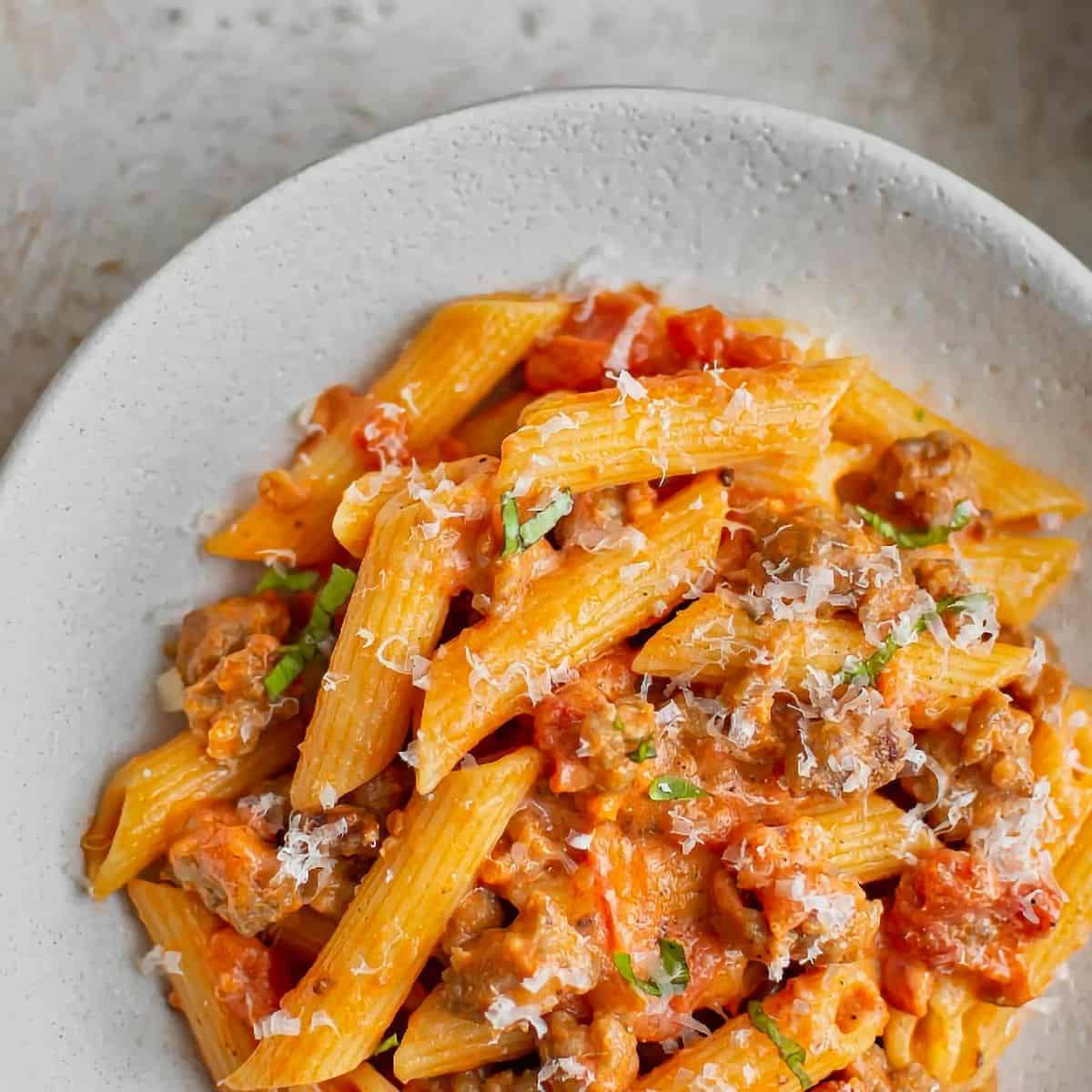 7. Spicy Italian Sausage Pasta