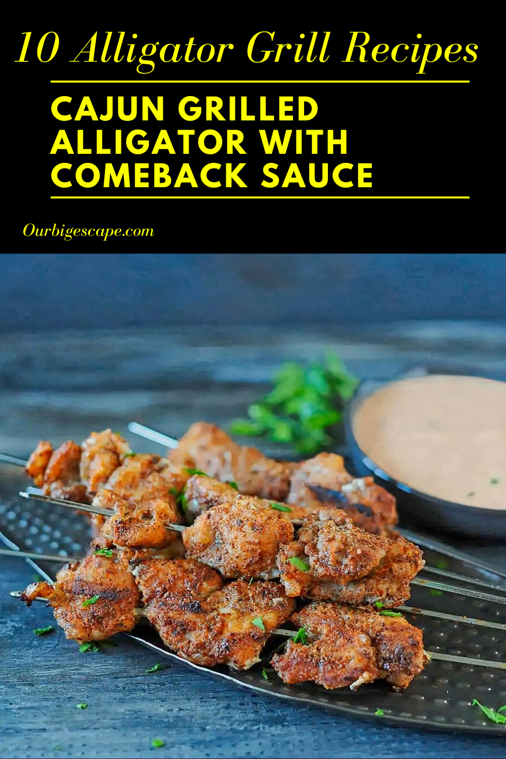 Cajun Grilled Alligator with Comeback Sauce