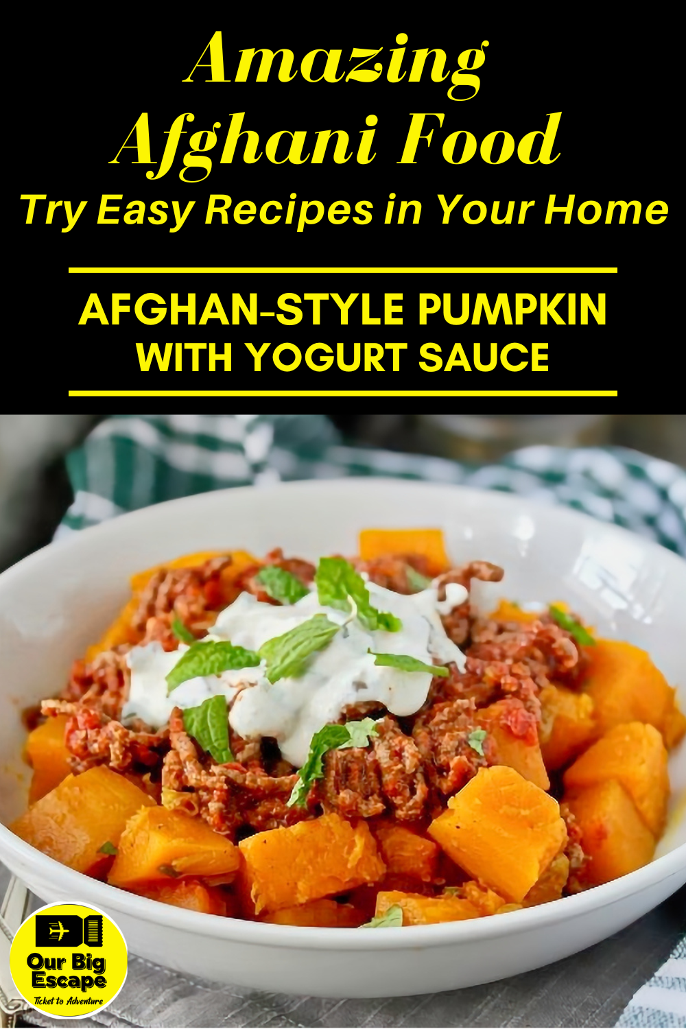 Afghan-Style Pumpkin With Yogurt Sauce - 16 Amazing Afghani Food Try Easy Recipes in Your Home