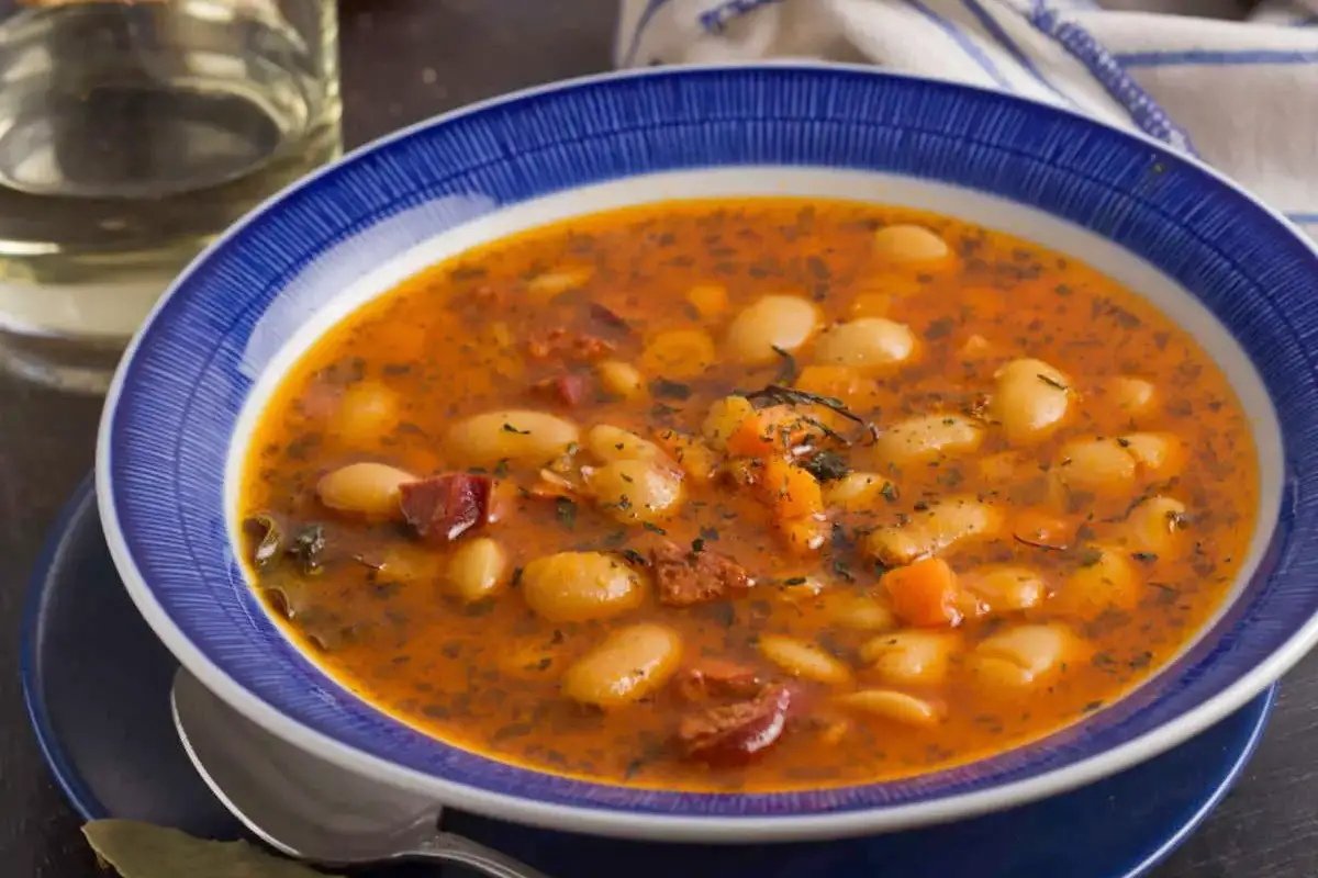 1. Pasulj or Grah (Instant Pot Bean Soup with Sausage)