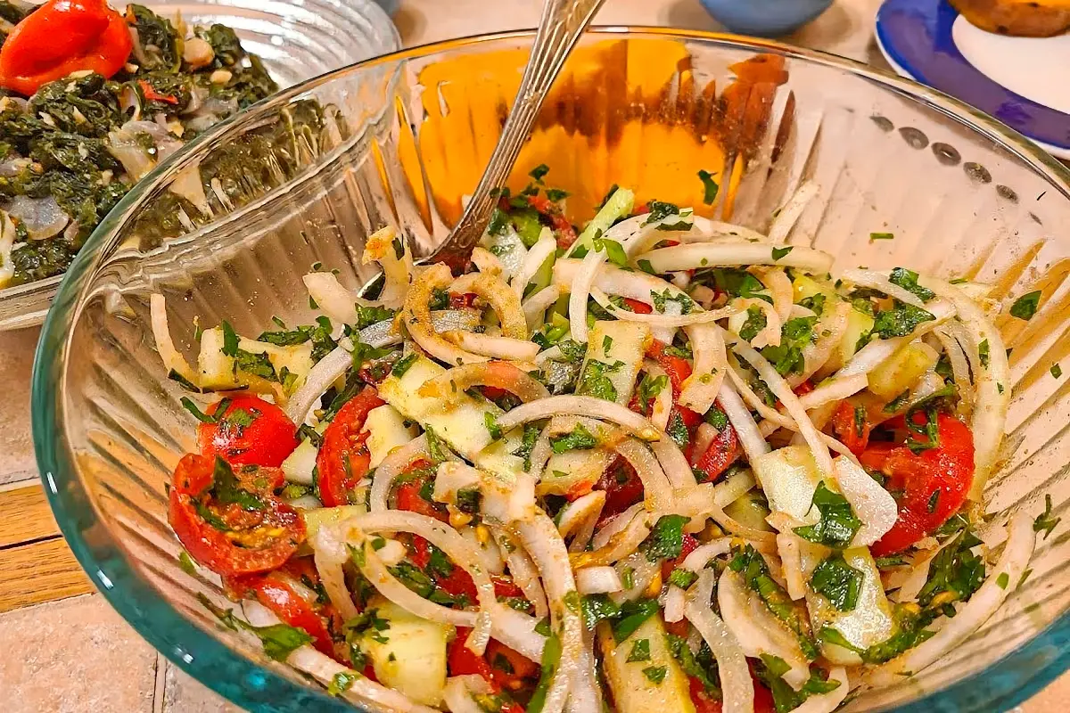 Gabonese Cucumber and Tomato Salad - Gabon Food and Recipes