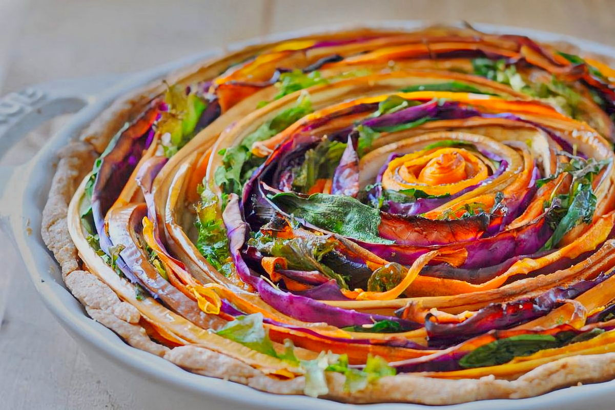 17. Vegan Spiral Vegetable Tart
