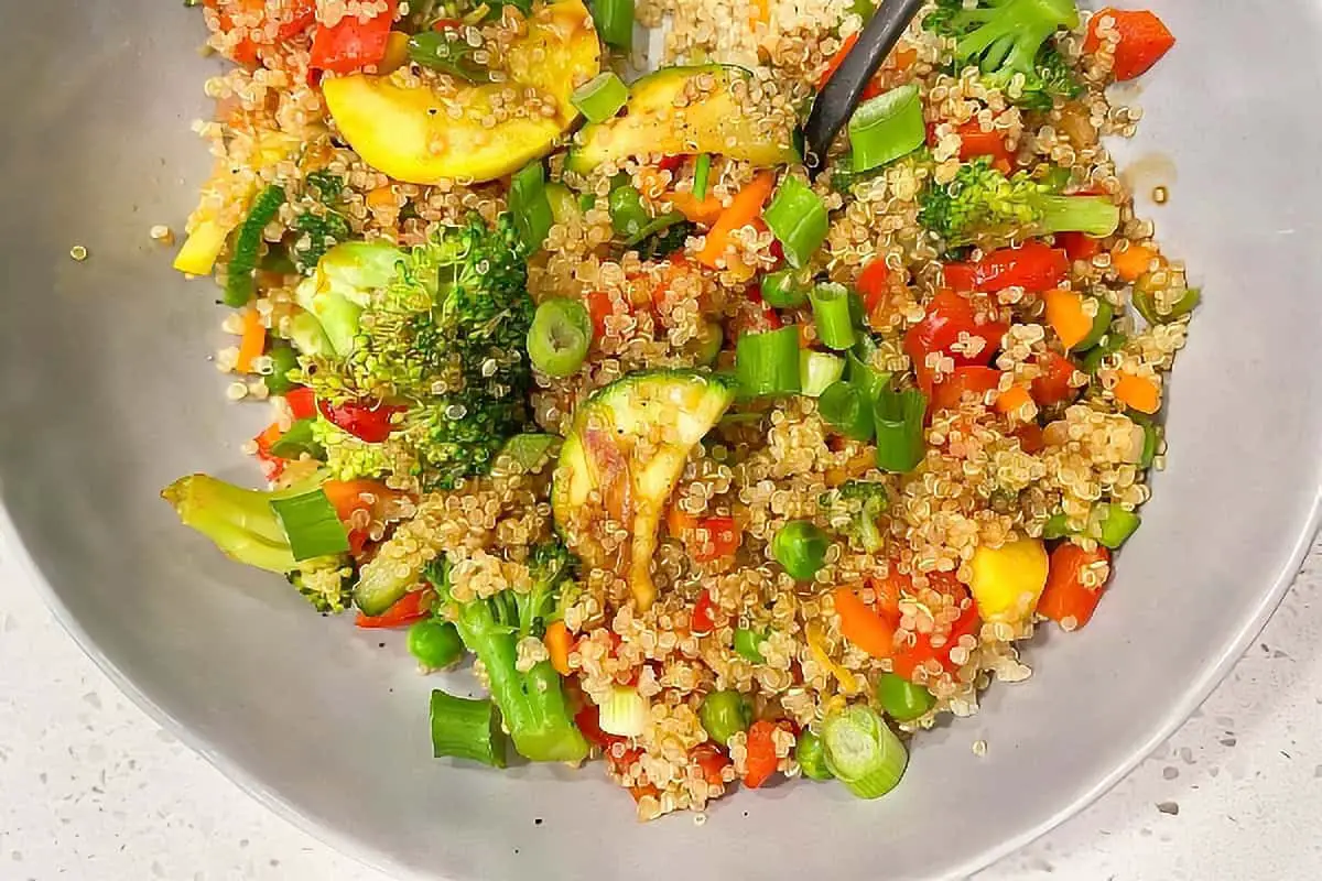 25. Quinoa Veggie Stir Fry with Teriyaki Sauce