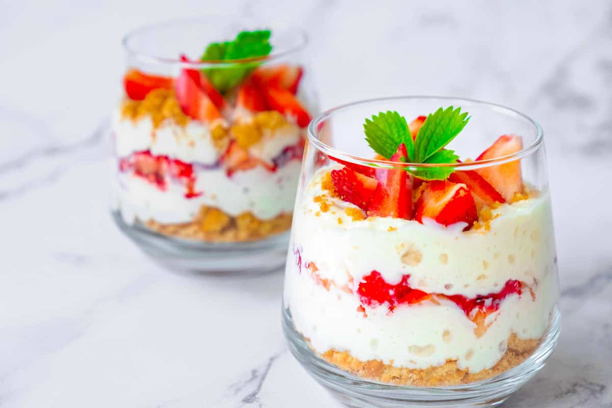 3. Strawberry Banana Trifle - Strawberry Banana Desserts