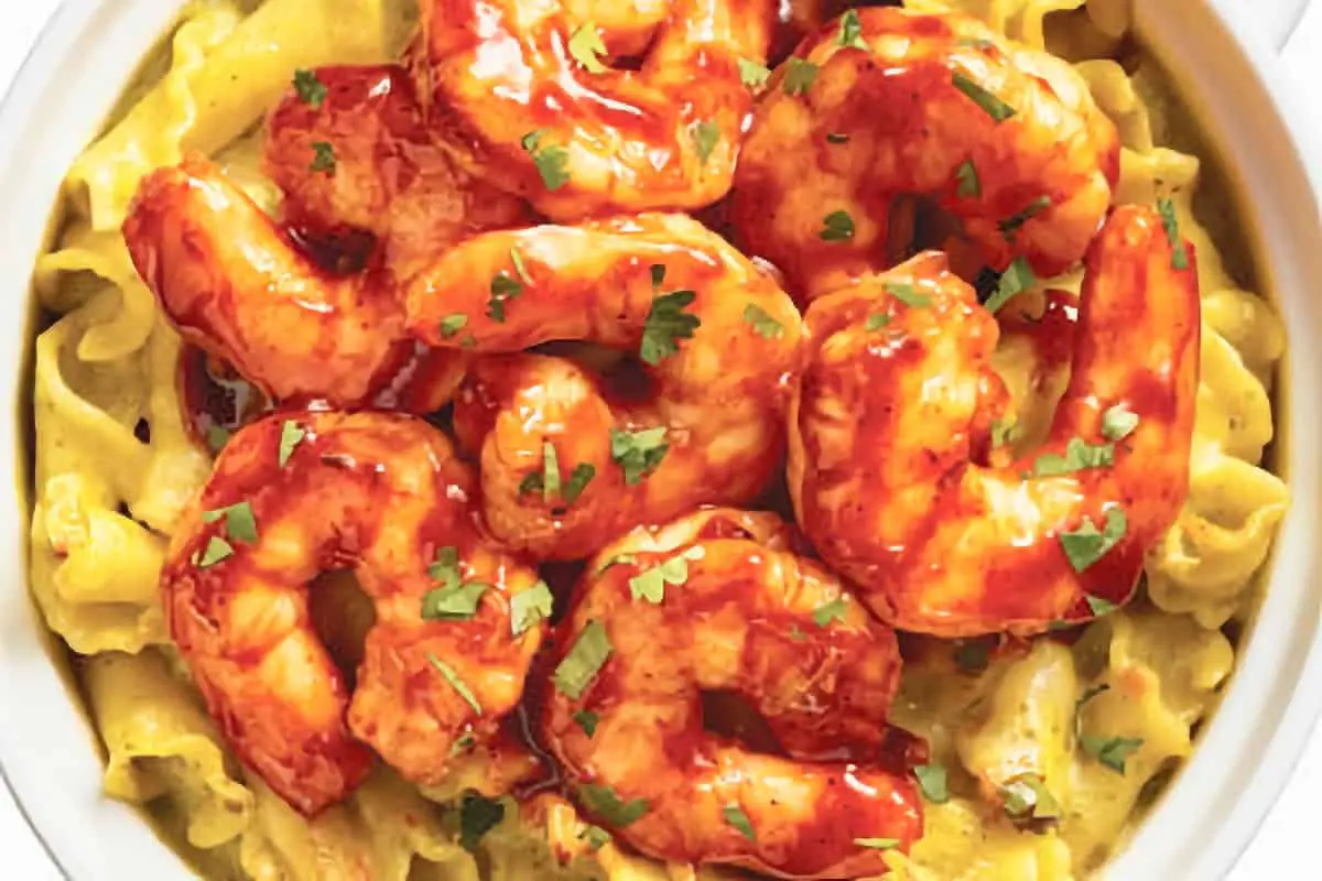 4. Baked Campanelle Pasta with Poblano Cream and Guajillo- - self rising flour recipesGlazed Shrimp