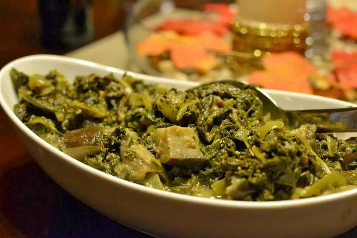 6. Isombe (Cassava Leaves Stew)