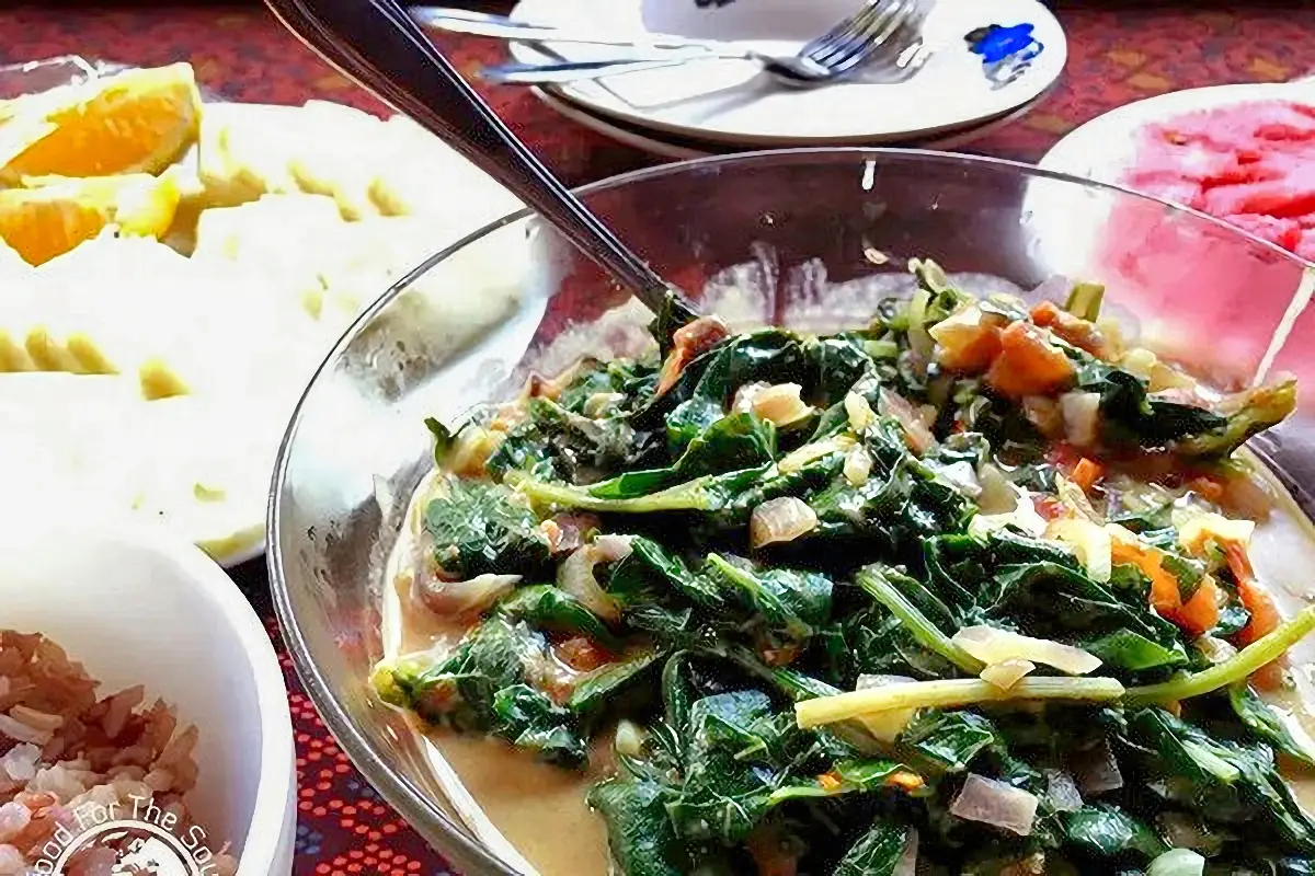 7. Mchicha (Tanzanian Spinach and Peanut Curry)