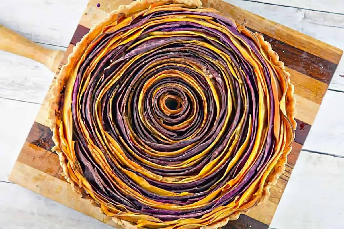 7. Spiral Sweet Potato Tart- vegetable tart recipe