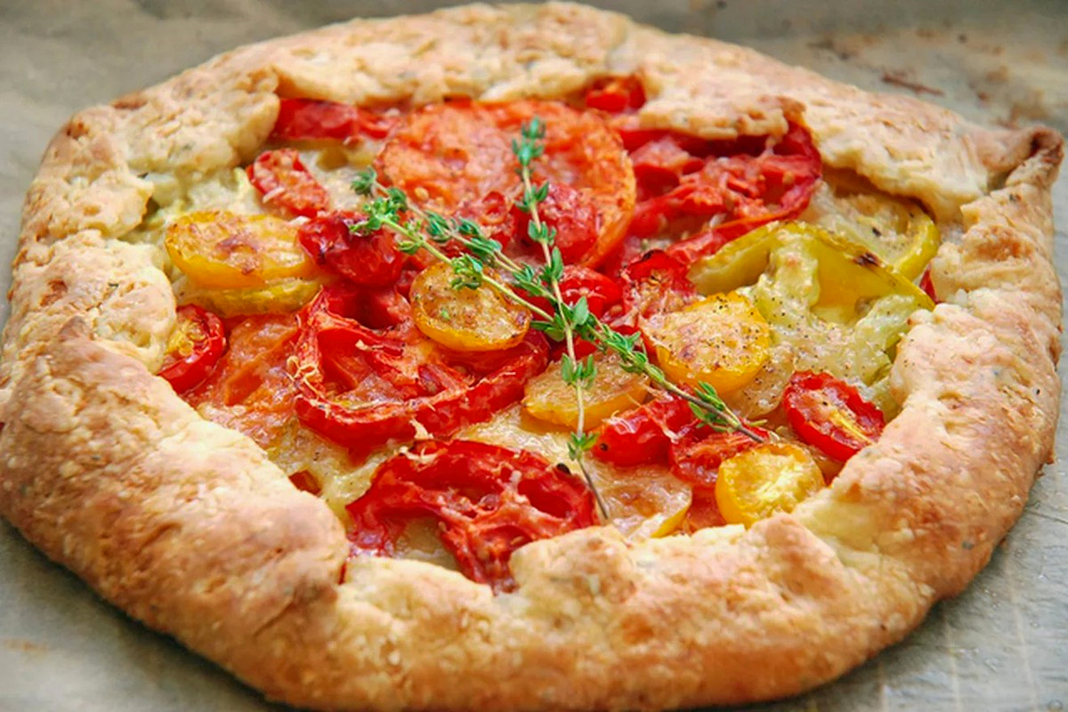 8. Rustic Tomato Tart with Parmesan and Thyme From- vegetable tart recipe