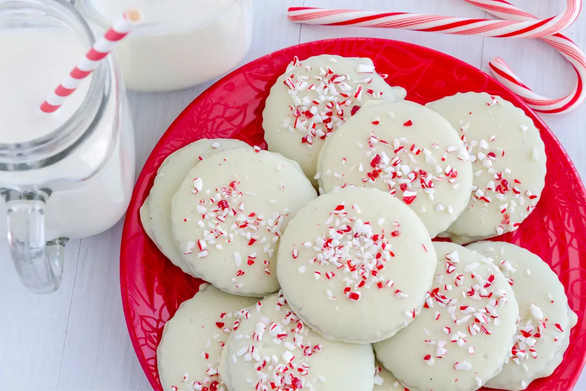 Festive Peppermint Cookies Recipe Made With Cake Mix