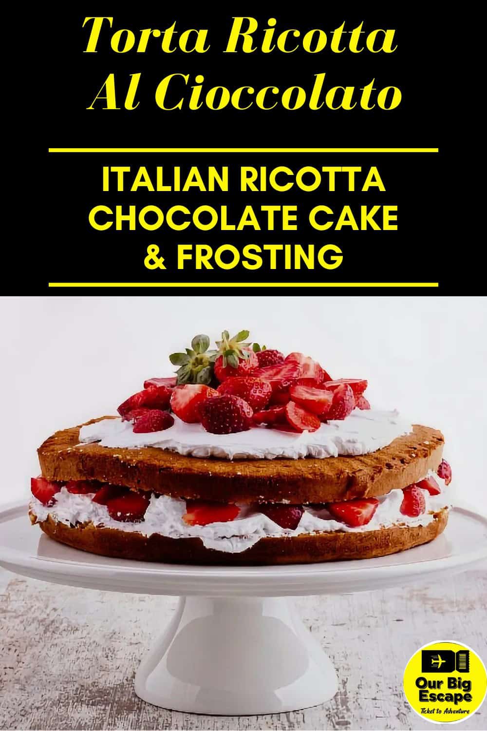 Torta Ricotta Al Cioccolato (Italian Ricotta Chocolate Cake & Frosting)