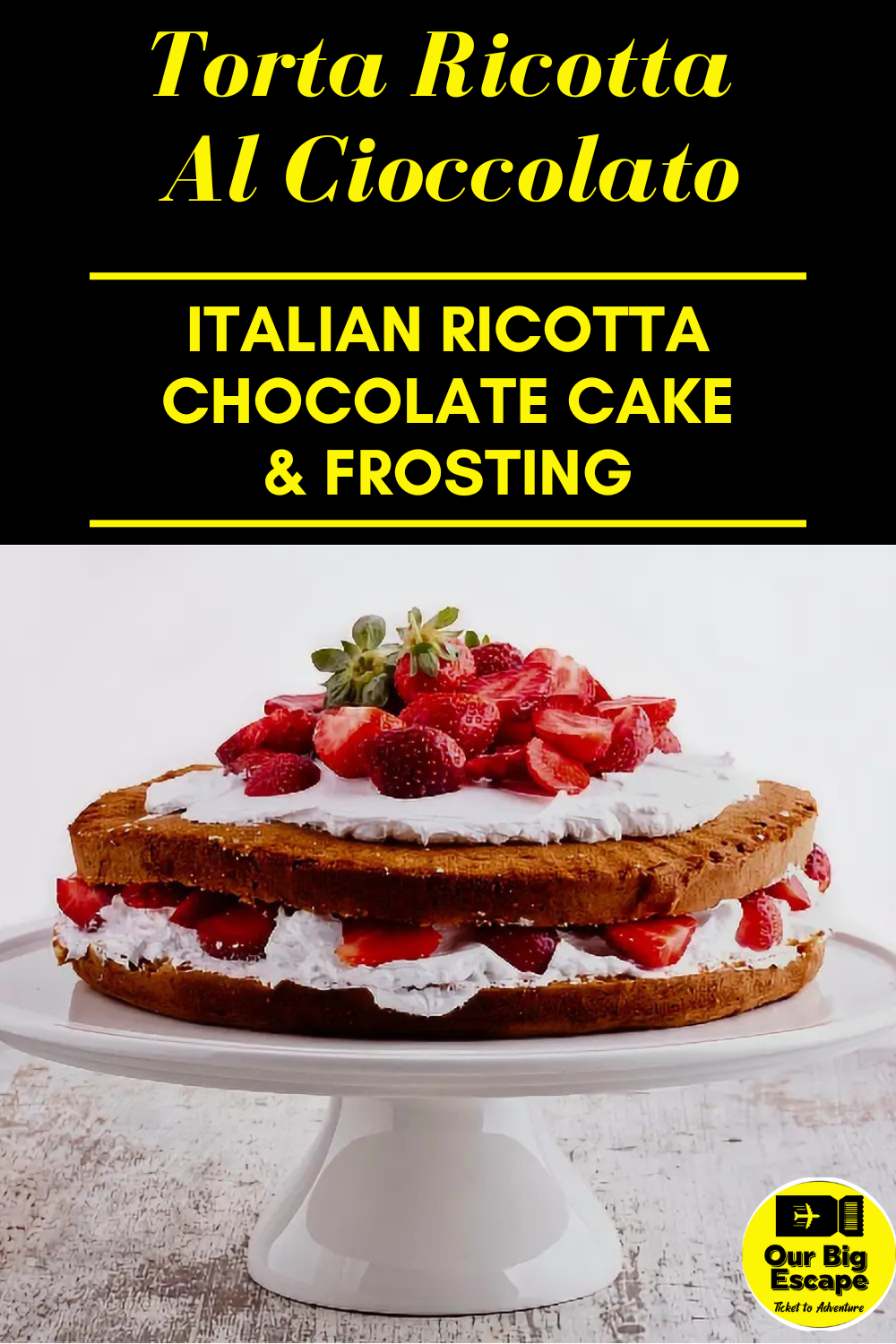 Torta Ricotta Al Cioccolato (Italian Ricotta Chocolate Cake & Frosting)