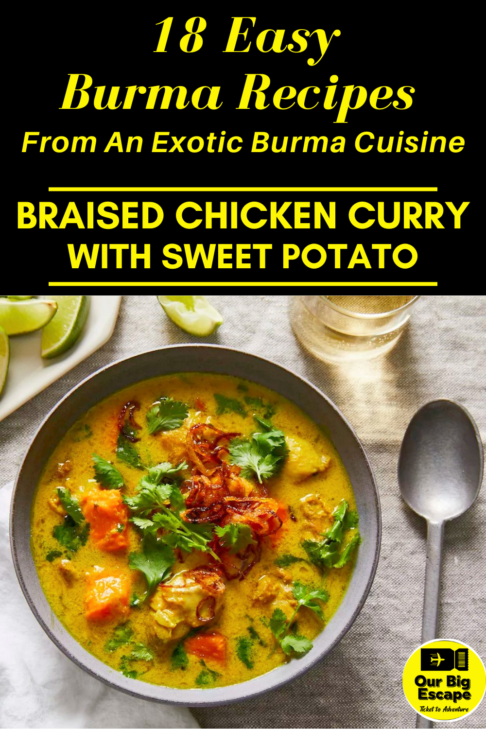 Braised Chicken Curry with Sweet Potato - 18 Easy Burma Recipes From An Exotic Burma Cuisine