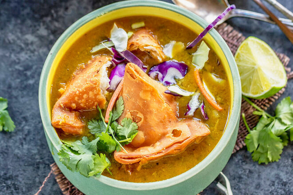 13. Samosa Soup - Burma Recipes