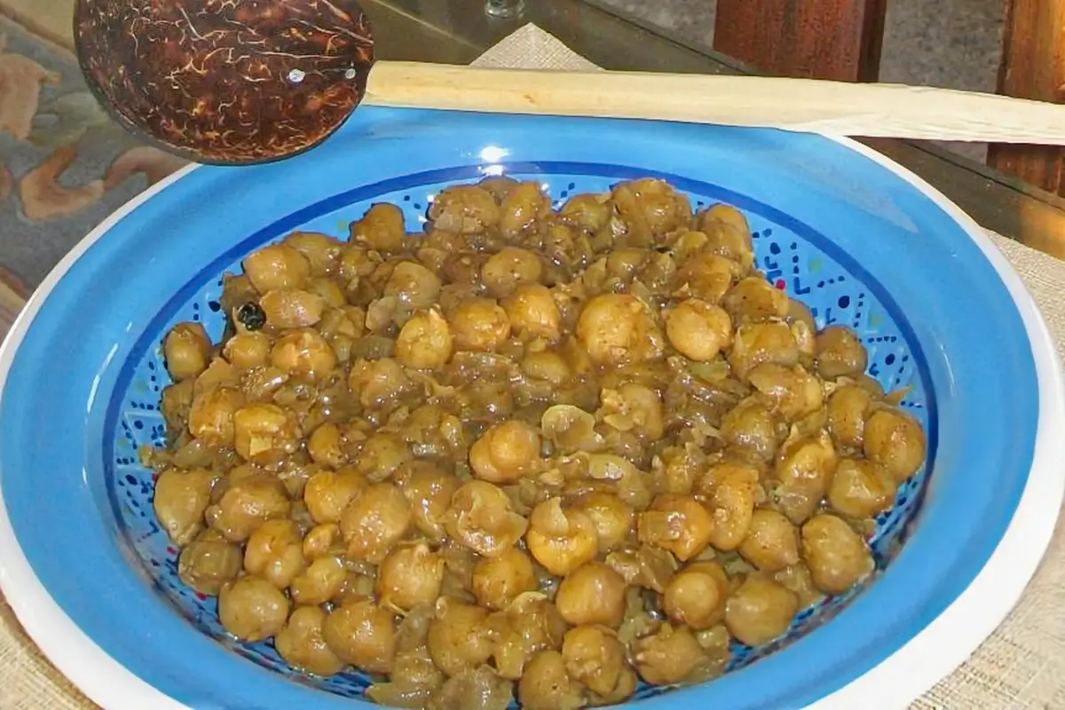 19. Guyanese Curried Chick Peas - Guyana recipes