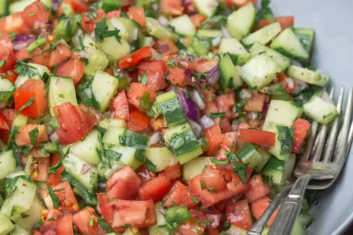 4. Simple Shirazi Salad Recipe
