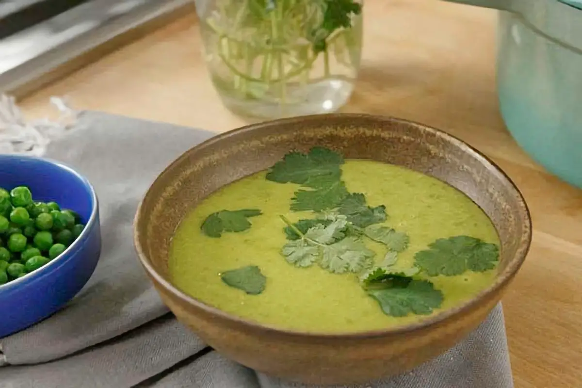 6. Sweet Pea Soup with Coconut and Ginger