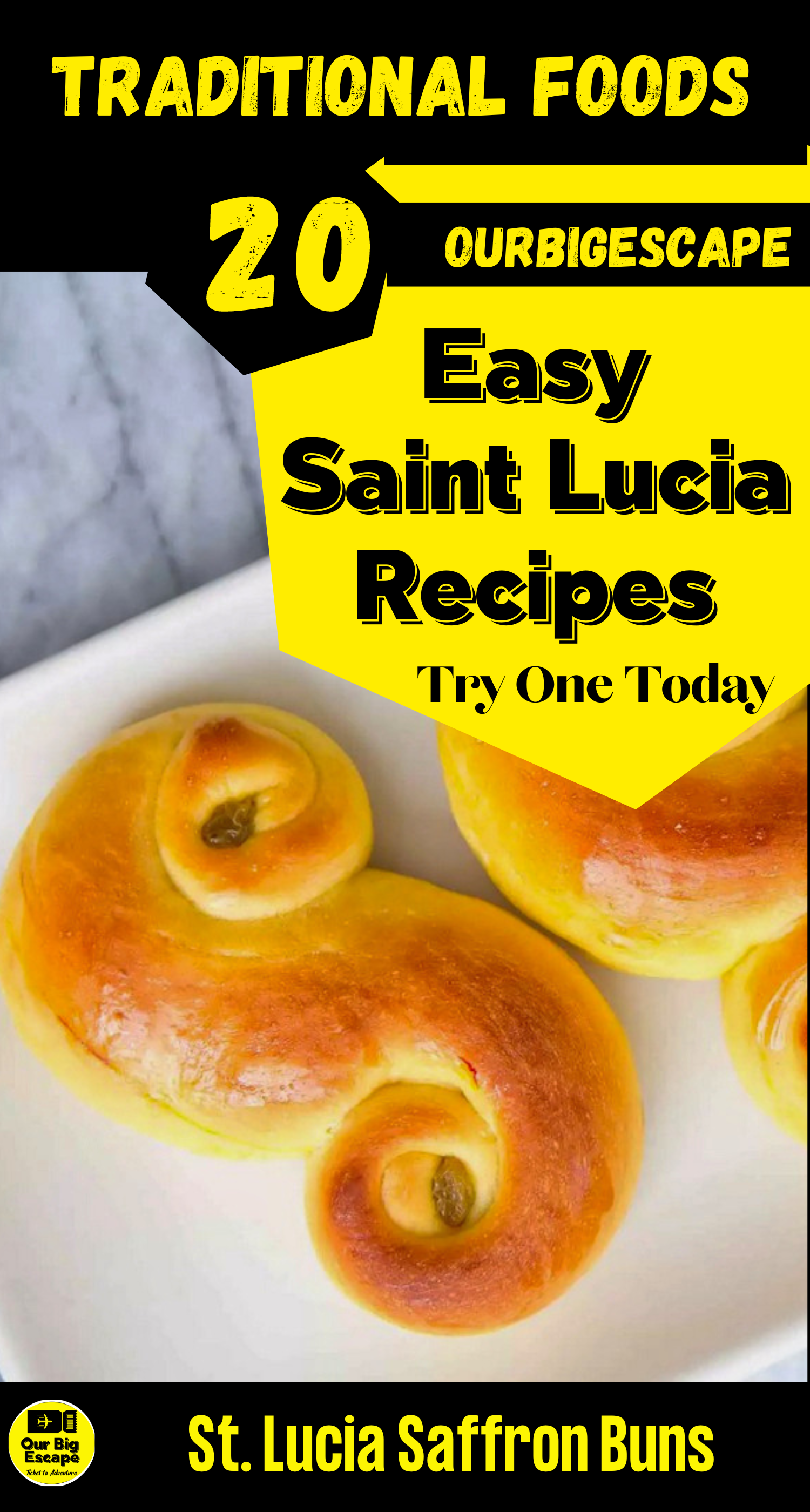 20 Saint Lucia Recipes - St. Lucia Saffron Buns