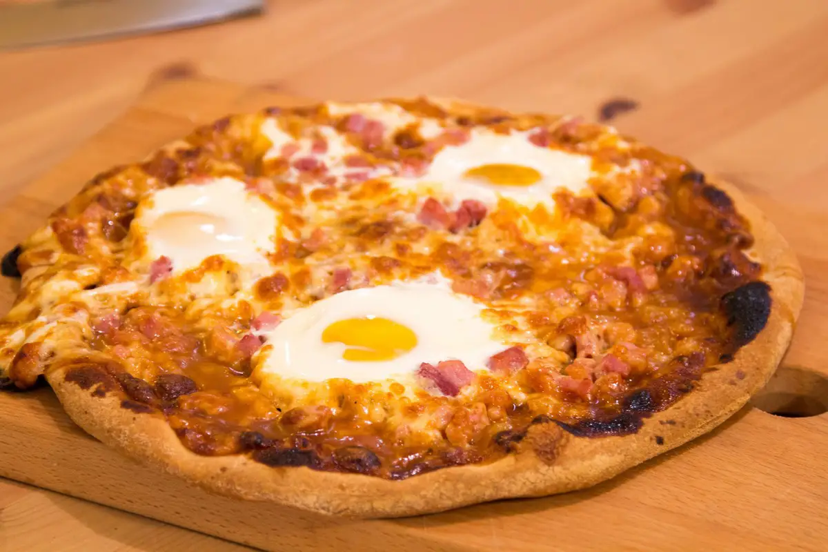 1. Pizza - Egg and Bacon Aussie Pizza