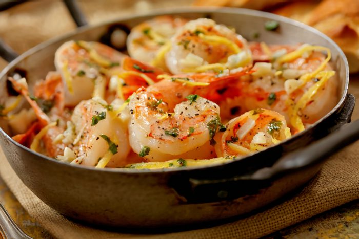 12. Argentinian Red King Prawns with Garlic and Chilli Butter