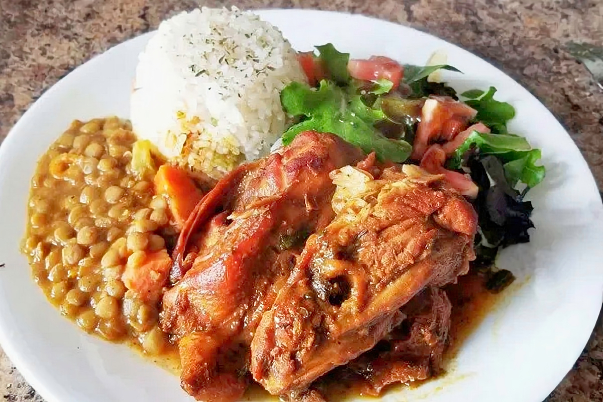 12. Stewed Chicken Backs - Saint Lucia food